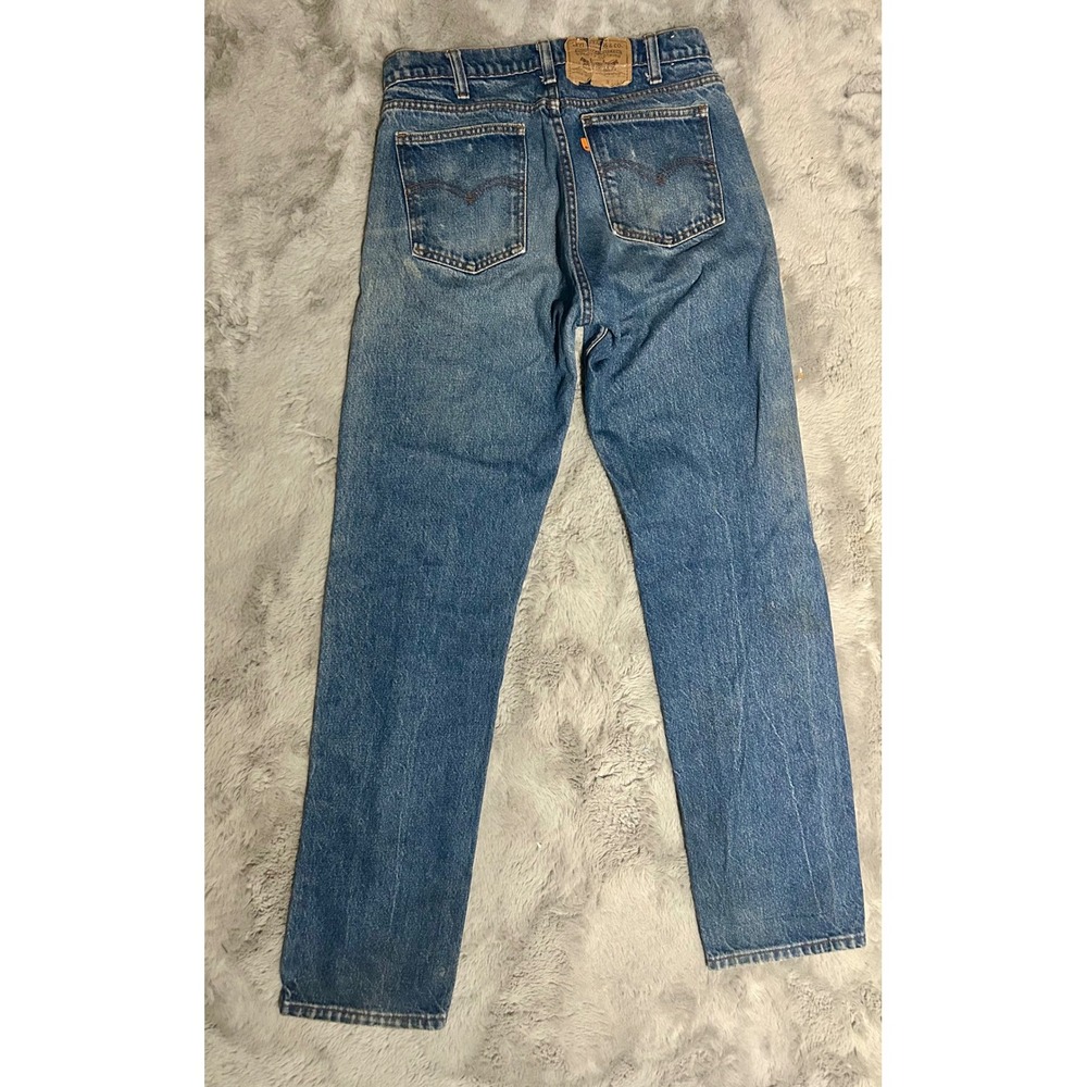 Vintage Levis 505 80s Orange Tab Jeans Mens 32x33 (fits 31x32) Made in USA - Picture 9 of 16